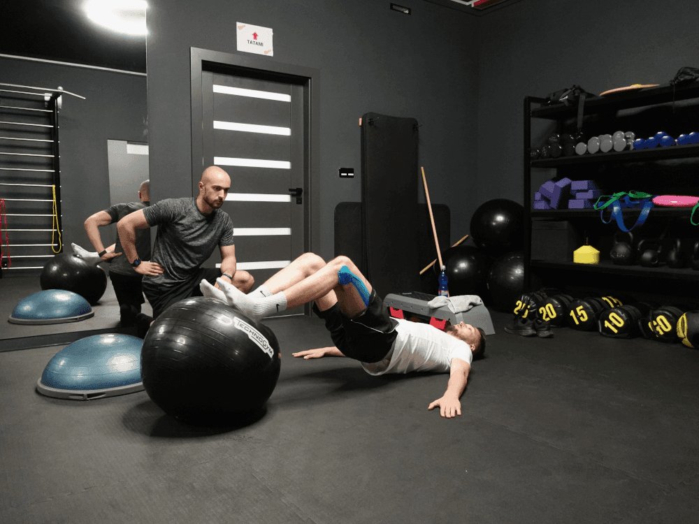 Foto z tréninku s klientem.